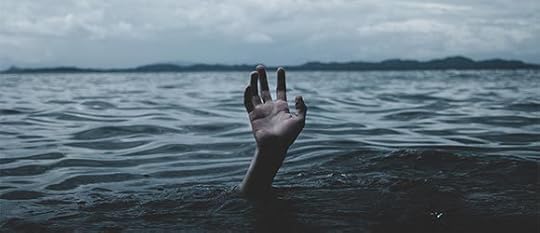 Stop Worrying - Drowning with Hand Reaching for Help