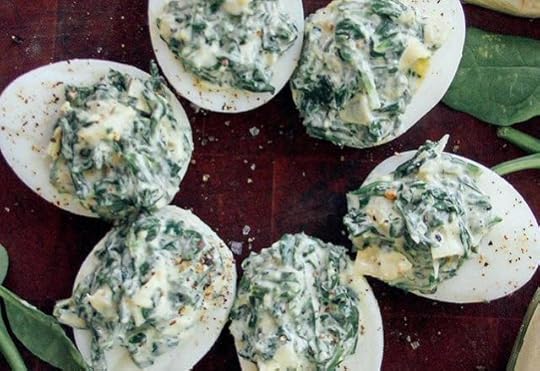 spinach deviled eggs