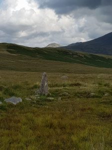 Brat's Hill circle, with Great Gable in the distance, and the slope of Scafell to the right