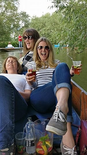 Author Julia Kelly and family. Probably role-playing scenes from THE ROYAL RUNAWAY. 