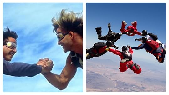 Point Break skydive and movie scene