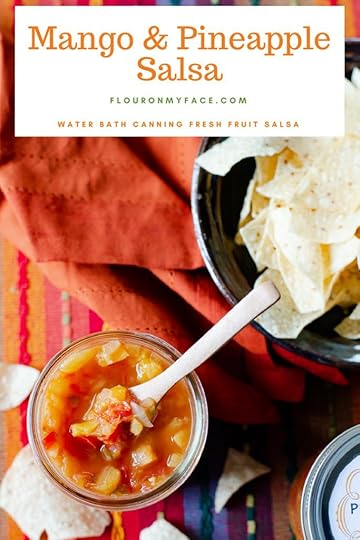 Mango Pineapple Salsa recipe served with chips.