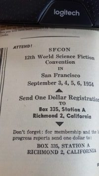 Spaceway June, 1954 Page 50 Advertisement