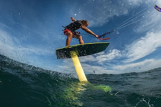 hydrofoil kitesurfer