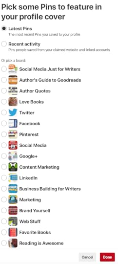 Pinterest for Writers