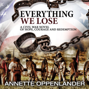 audio book cover for civil war novel 'everything we lose'