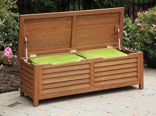 Outdoor Bench with Storage Waterproof