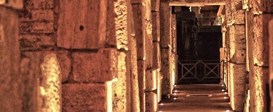 Inside the colosseum in Rome