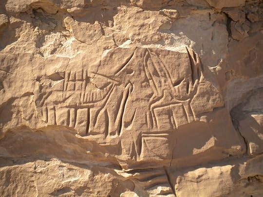 Petroglyphs in Kharga, Egypt