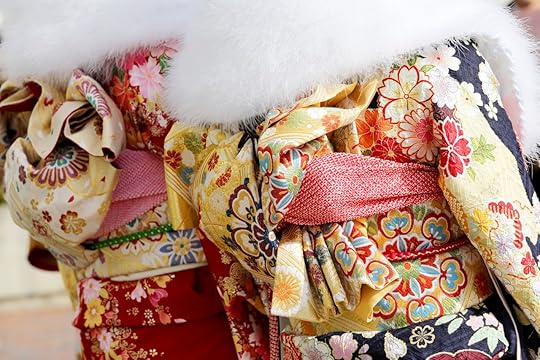 young woman in kimono