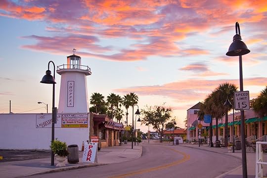 View of Tarpon Springs, Florida at sunset