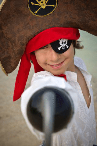 Boy dressed as a pirate