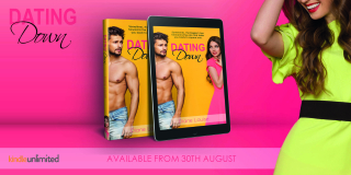 Dating Down Teaser - Book Cover on Pink