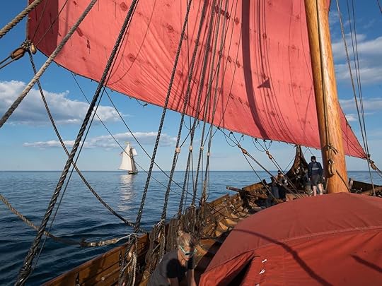 World's largest Viking ship at sea