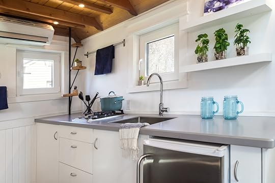Inside the kitchen of a tiny house