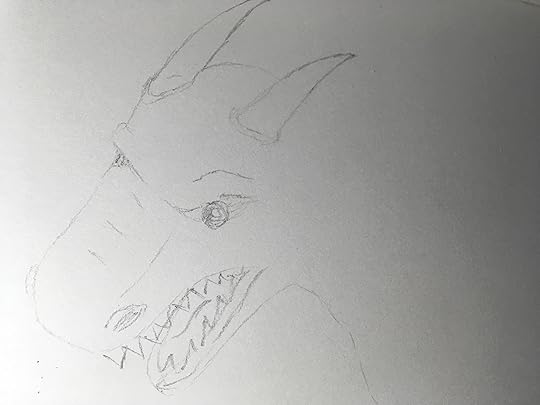 Dragon sketch begin of snarl