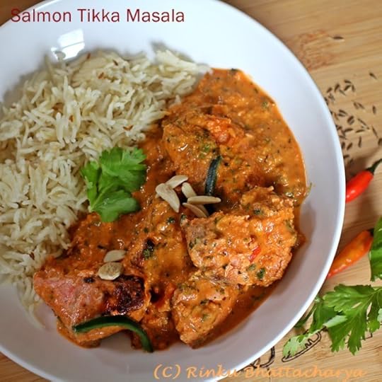 Salmon Tikka Masala - Grilled Salmon in a Tomato Cream Sauce