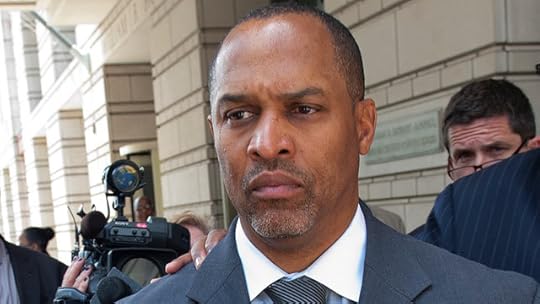 PHOTO:<br /> Harry Thomas Jr. leaves the U.S. District Courthouse in Washington D.C. on May 3, 2012.