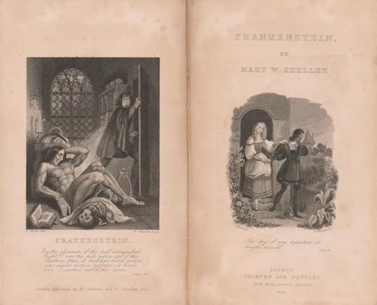 Shelley, Mary Wollstonecraft, Frankenstein: or, the modern Prometheus. London, Henry Colburn and Richard Bentley, 1831, frontispiece and title page 