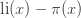 \mathrm{li}(x) - \pi(x)