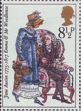 Jane Austen Emma & Mr. Wodehouse Stamp 1975
