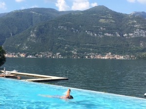 me in pool Lake como