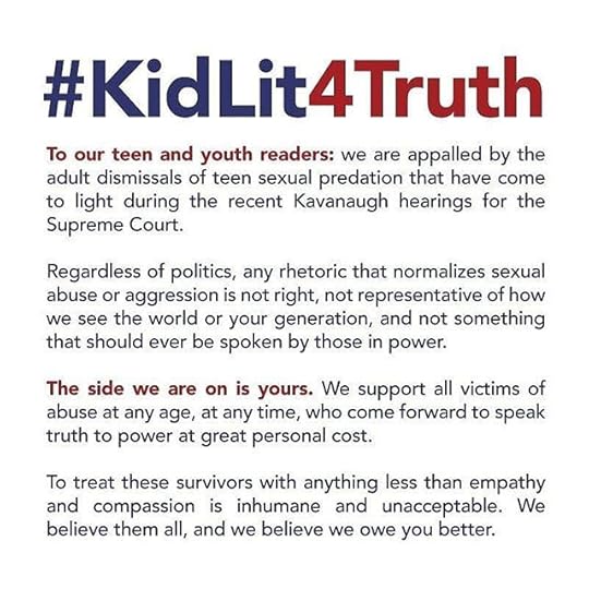 I believe you. I stand with you. I am one of you. And you are not alone.<br /><br />If you tell about your sexual abuse or assault and the person doesn’t believe you, tell someone else. Find safety and support. You deserve to be believed when you speak out, and to be treated with compassion, caring, and dignity.<br /><br />Hugging you all,<br />Cheryl Rainfield<br /><br />#kidlit4Truth #MeToo #TimesUp #Kavanaugh <br />#csa #sexualassault #rapesurvivor<br />#cherylrainfield #YAwriter #LGBTQwriter #booknerd #bookworm #ireadYA #survivor #feminist #YAlit #YAbooks