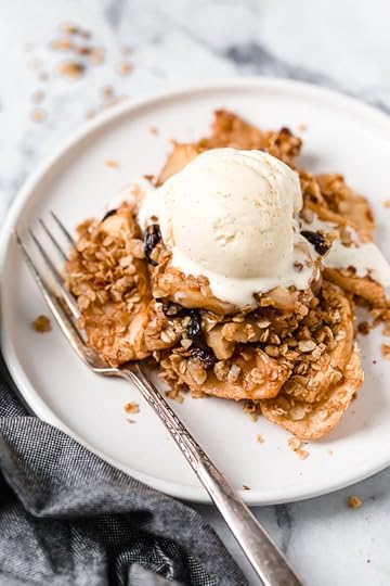 This easy, Cinnamon Apple Crisp is perfect for fall, lightly sweetened with raisins and honey with a crisp, oat topping.