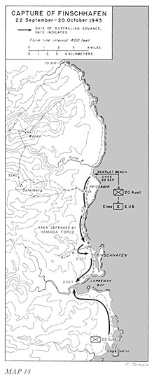 Map of the Australian offensive on Finschhafen, New Guinea, 22 Sept-20 Oct 1943 (US Army Center of Military History)