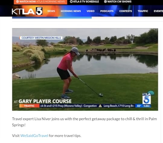 Lisa Niver 1st golf lesson on KTLA