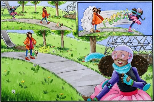 kidlit art, comic, kids comics, watercolor comic, watercolor art, comic artist