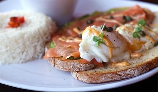 Avocado toast at 90 Miles Cuban Cafe in Chicago