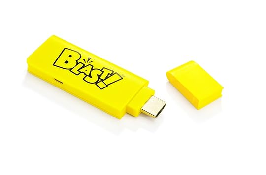 This tiny HDMI dongle contains all of the games and interfaces with the wireless controller.