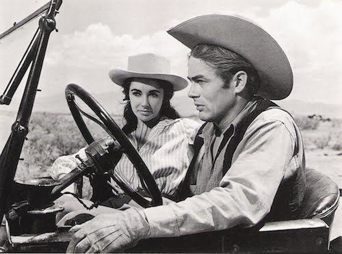 Elizabeth Taylor and James Dean in Giant-1956