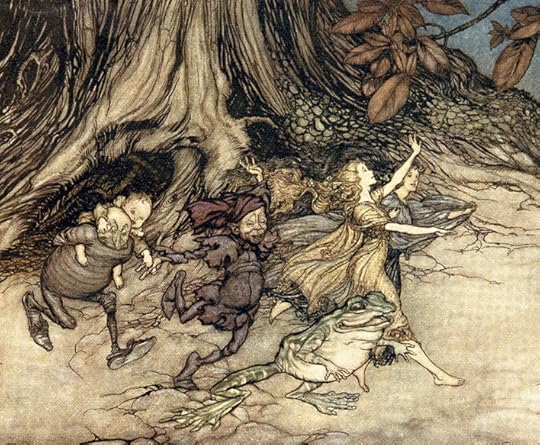 Frolicking fairies by Arthur Rackham