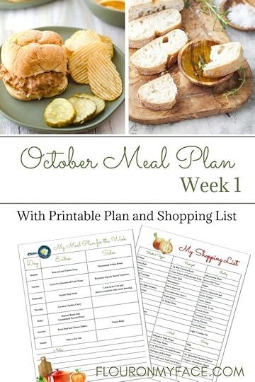 Weekly Meal Plan 14 for the first week of October with free meal planning printables