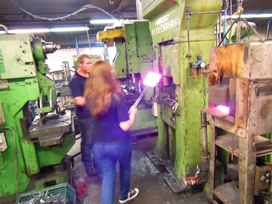 Hammering the seam at DeWit Tools.