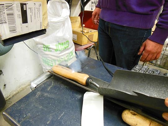 Dewit tool being laser labeled.