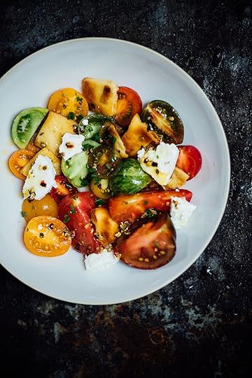 toasted naan and tomato salad for SFChronicle | Nik Sharma