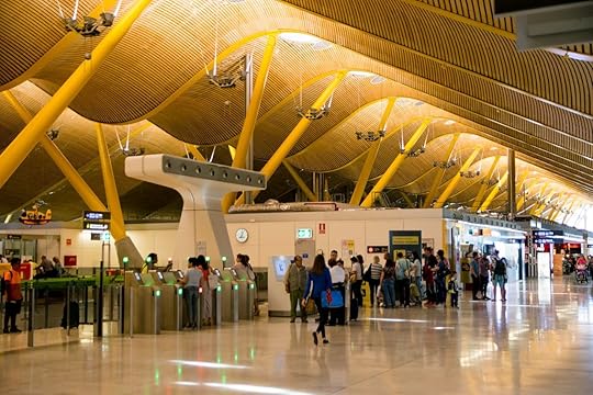 Inside the Adolfo Suarez Madrid Barajas Airport in Spain