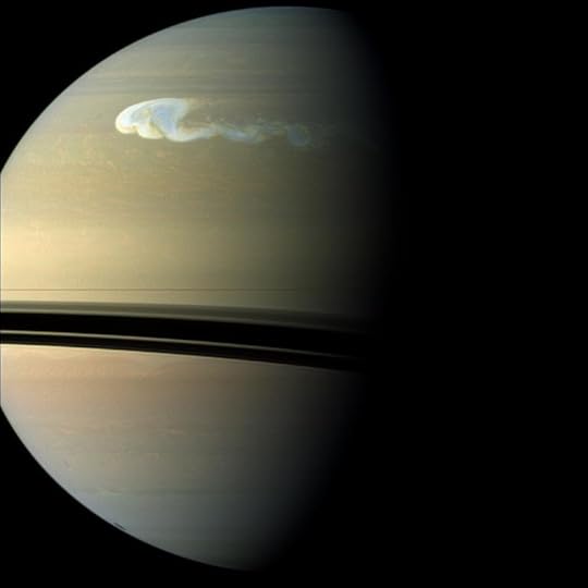 Storm on Saturn seen by Cassini probe, 2010 (NASA)