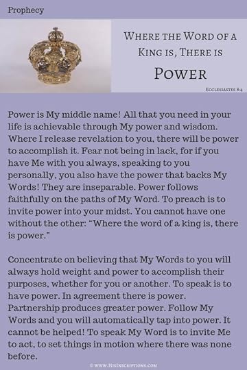 Ecclesiastes 8:4 reads: 