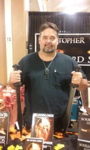 Christopher Woods at his booth