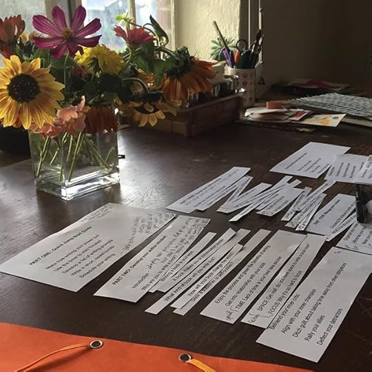 Organizing the contents of a book is a challenge! I seek to make The Busy Woman’s Guide to Writing a World-Changing Book super useful. I hate to waste people’s time, so I want to make sure everything I’m including is necessary and useful. Cutting up the chapter titles and moving them around is helping sort things out. Patience at the point is required!