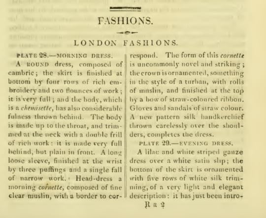 Ackermann's fashion plates November 1816: descriptive copy