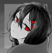 Image result for anime females with red eyes