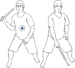 2 Stick Fighting Cutting Strikes, Survival Fitness Plan Self-Defense