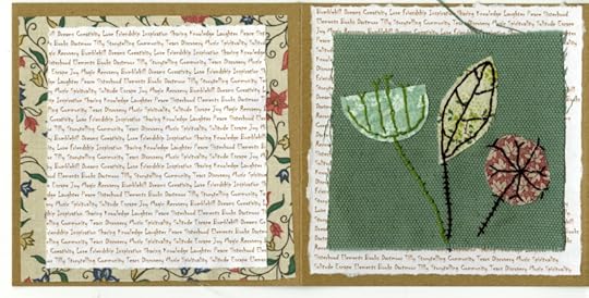 Fabric art card by Michele Campling