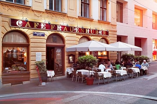 Outside the Cafe Frauenhuber in Vienna