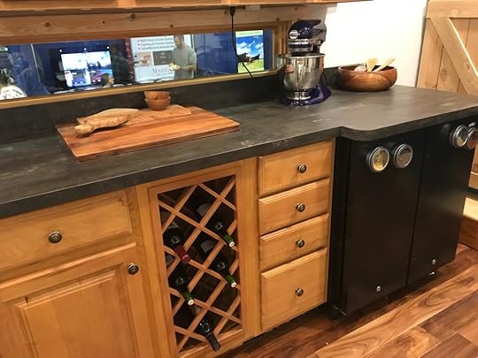 Wine storage and generous under-the-counter fridge. Priorities, people.